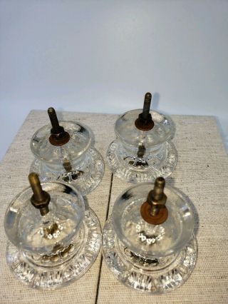Vintage 4 Glass Drawer Pulls And Hardware All. 2