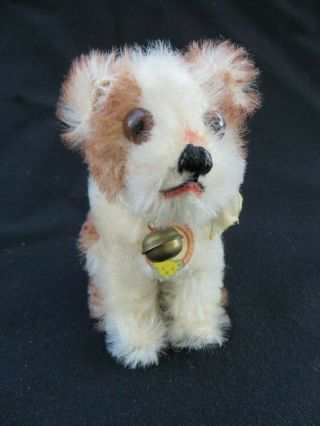 Vintage 1960s Molly Puppy Dog Mohair Plush 10cm 4in Id Button Tag 3310
