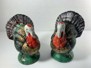 Vintage Thanksgiving Japanese Paper Mache Tom Turkey Candy Containers