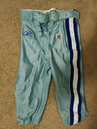 Dallas Cowboys Nfl Game Issued Reebok Football Pants - Size 34 Short With Belt