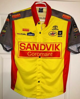 Small Shawn Langdon Sandvik Coromant Nhra Schumacher Crew Shirt Drag Racing Dsr