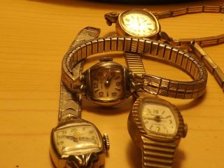 Vintage Watches Marked 10k Gold Filled Girard Perregaux Benrus Le Marc