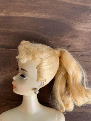 Vintage 1959 3 Blonde Pony Tail Barbie Doll 3