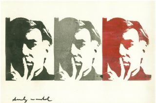 Andy Warhol Vintage Rare Silkscreen Hand Signed On Paper Hand Signed