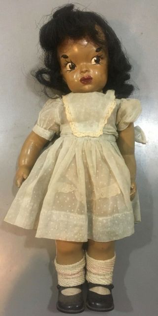 Vintage 1950s Black Terri Lee Doll Bonnie Lou 16 "