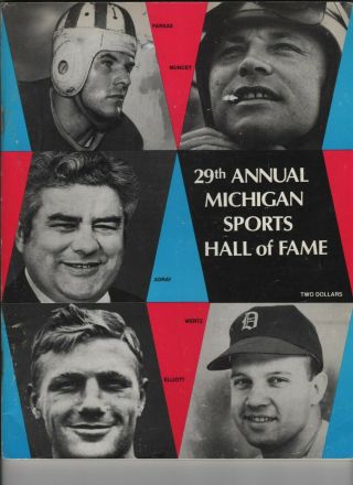 1983 Michigan Hall Of Fame,  Vic Wertz,  Pete Elliott,  Detroit Tigers,  Michigan