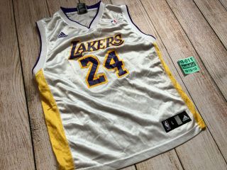 Adidas Nba Kobe Bryant Los Angeles Lakers 24 Basketball Youth Large L Boy Jersey