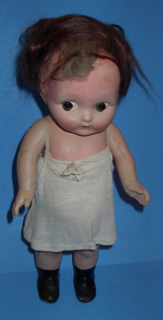 Vintage 18 Inch Composition Kewpie Doll Very Added Hair