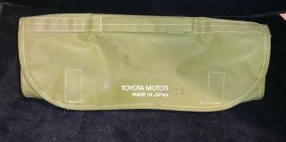 Vintage Toyota Motor Made In Japan Tool Kit Green Bag