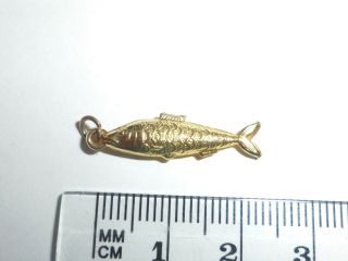 9ct Gold Vintage Fish Charm C1970