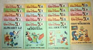Vintage 1983 Walt Disney,  Fun To Learn Library,  Complete Set Books 1 - 19