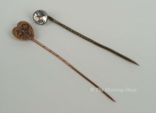 Antique 9ct Gold Stick Pin & 1 Other