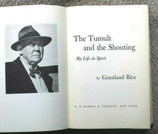 THE TUMULT AND THE SHOUTING by GRANTLAND RICE - 