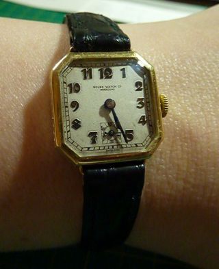 Ladies Vintage Rolex Marconi 18 Carat Gold - Stunning With Rolex Pouch And Strap