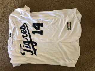 Mike Aviles Game Worn Home Tigers Jersey From The “tigre’s” Game In 2017