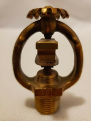 Vintage Antique 1922 Rockwood Model D Brass Upright Fire Sprinkler Head
