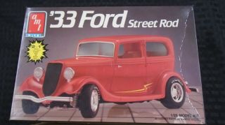 Amt 1933 Ford Sedan 2 In 1 Stock Street Rod ©1987 Issue Plastic Model Car Kit