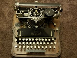 1913 Antique Typewriter Hammond Multiplex Keyboard Wooden Box Vintage