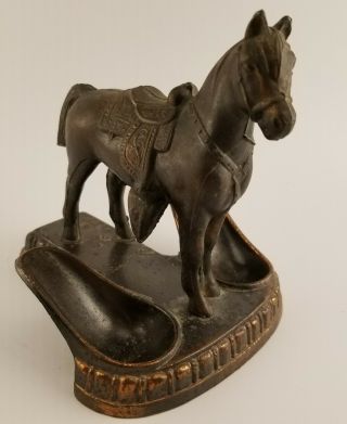 Vintage Horse 2 Pipe Holder Made Of Brass