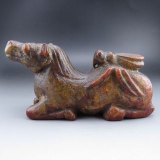 China Collectibles,  Hand - Carved,  Hongshan Culture，jade,  Horse&cicada,  Statues M185