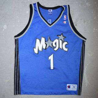 Vintage Champion Tracy Mcgrady 1 Orlando Magic Basketball Jersey Size 48 Nba