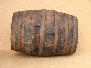 Old Antique Primitive Wooden Wood Barrel Vessel Keg Flask Cask Wine Brandy Big.