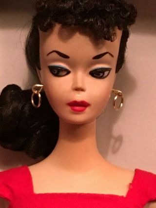 Faux 2 (1 Face) From A Vintage 3 Ponytail Barbie Brunette