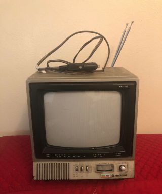 Vintage Hitachi Solid State Color Tv Receiver Ct0911 - 80’s Car Tv