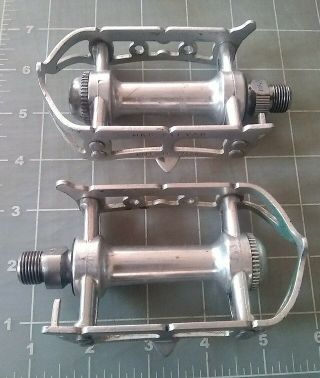 Vintage Mks Sylvan Quill Cage Road Pedals 9/16 " Made In Japan