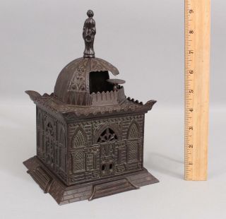 Rare Antique Hl Judd Cast Iron,  Mosque & Gorilla,  Building Mechanical Bank