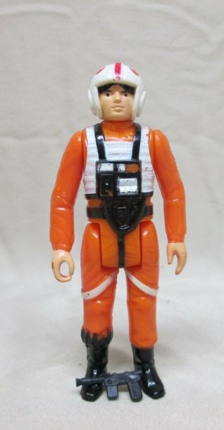 Vintage 1977 Kenner Star Wars Luke Skywalker X - Wing Pilot Figure With Blaster
