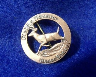 Vintage Field And Stream Honor Deer Badge Pin