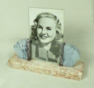 Art Deco French Marble Photo Frame - Vintage C.  1930 