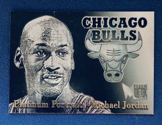 Michael Jordan,  Chicago Bulls,  1996 - 1997 Fleer Metal,  Platinum Portraits 5
