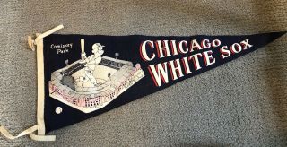 Vintage Chicago White Sox Comiskey Park Baseball Pennant