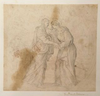17th.  Century Old Master Drawing Italian 1600s Bartolomeo Religious Prov.