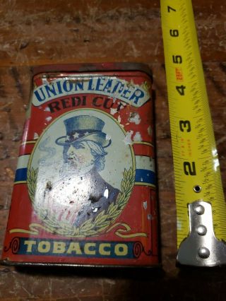 Vintage Union Leader Redi Cut Pipe & Cigarette Tobacco Tin