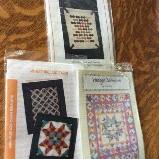 3 Vintage Quilt Patterns With Acrylic Templates