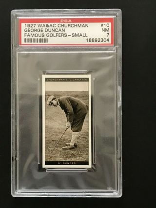 1927 Churchman Famous Golfers - Small: George Duncan 10 Psa Grade 7