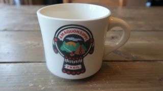 Vintage Boy Scouts Amaquonsippi Trail Coffee Mug Cup 3.  25 Inches