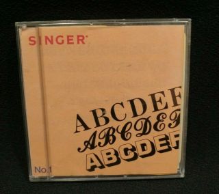 Vintage Singer Embroidery Design Card 1 Letters