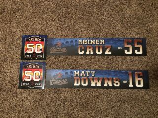 Houston Astros Game 2012 Locker Name Plates Authentic Team Issued 50th