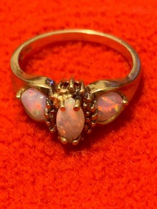 10k Vintage Yellow Gold And Opal Ring Size 7