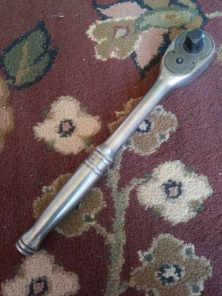 Snap On Tools Sl710 1/2 " Drive Ratchet Chrome Vintage Snapon Tool 10 Inch
