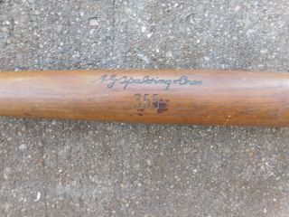 Antique A.  G.  Spalding & Bros.  355 Wood Baseball Bat