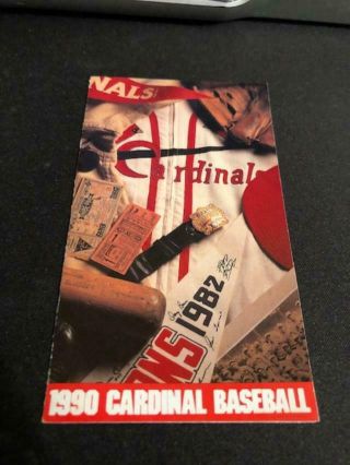 1990 St.  Louis Cardinals Baseball Pocket Schedule Bud/busch Version