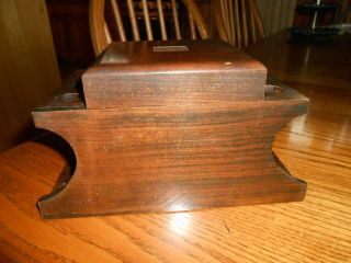 Vintage Pattberg Novelty Corp Ny 6 Tobacco Pipe Stand And Humidor Wood