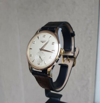 Vintage Longines Gold And Steel Watch 12.  68z Big 37mm 1950’s All