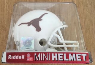 Texas Longhorns Riddell Mini Helmet In The See Through Box