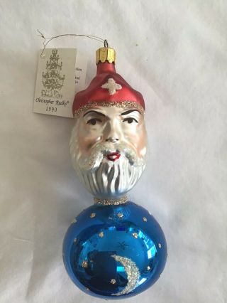 Vintage Christopher Radko Hand Blown Glass Christmas Ornament 1990